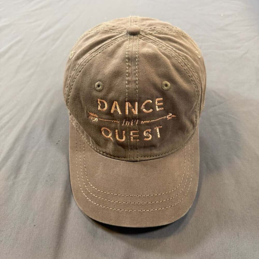 Dance Int'l Quest Baseball Cap Brown Embroidered Hat